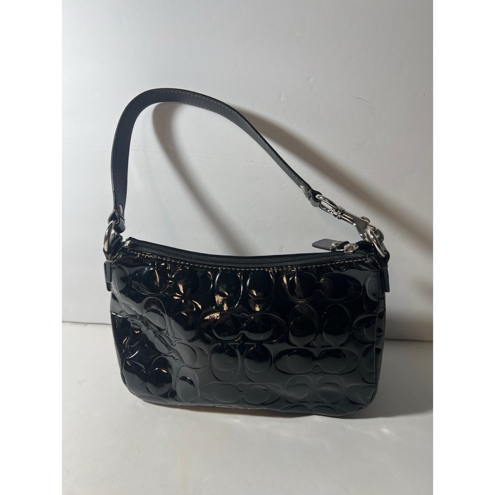 Coach Black Patent Leather Shoulder Bag - Picture 2 of 11